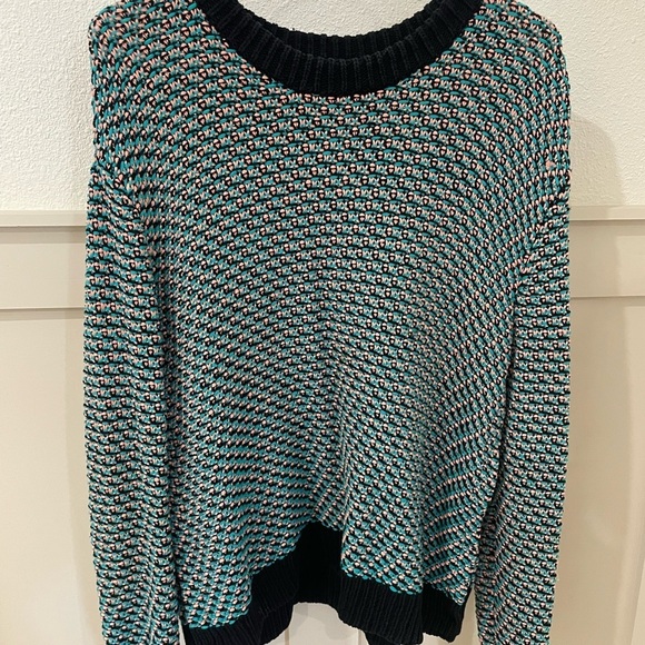 COS Sweaters - COS Crew Neck Knit Women's Sweater Teal And Peach Size Small
